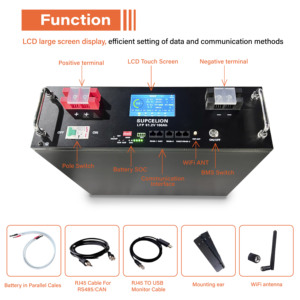 Solar Home Energy Storage Lithium <b>Battery</b> <b>48V</b> (51.2v) 100Ah 150Ah 200Ah 300Ah 5000wh 10000Wh Configurable - Product Image 3