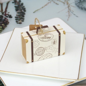 Wholesale Creative Rigid Mini Suitcase <b>Wedding</b> Festive Candy <b>Box</b> Eco-Friendly Recycled Materials UV Coating Matt Lamination - Product Image 2