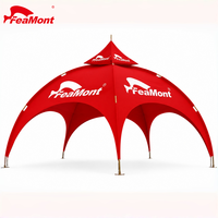 Tente dôme araignée professionnelle FEAMONT 4,5 m avec structure en acier pour ligne d'arrivée de course, événements sportifs en plein air, présentation, imperméable