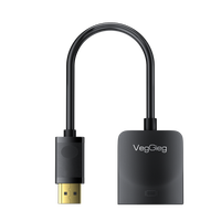 Adaptador de Cable Corto VegGieg HDMI Macho a VGA Hembra, 1080P Full HD, Convertidor de Video Chapado en Oro para Laptop, Monitor Antiguo, Proyector