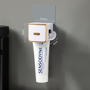 Toothpaste Squeezer Wall Mounted Manual Dispenser Green White Minimalist Design Bathroom Toilet Hook - Product Image 4