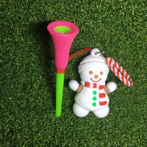 Support de balle de golf de Noël en plastique mignon en gros, pendentif, couvre-tee, emballage personnalisé écologique, 83mm, dessin animé HYT-31 - Product Image 4