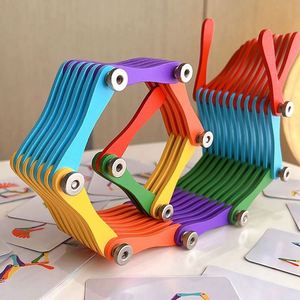 Early Education Wooden Versatile Foldable Toys Logical Thinking Skills <b>Creative</b> Puzzles - Product Image 2