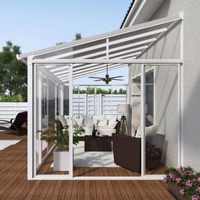 Vérins d'hiver de jardin modernes préfabriquées personnalisées de haute qualité Maison en verre Serres d'extérieur en aluminium