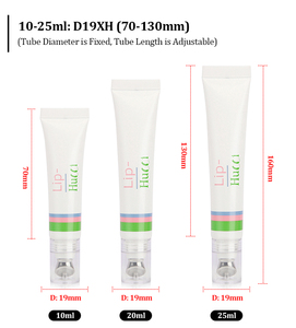 Tube de massage oculaire en plastique blanc personnalisé D19 10ml-25ml, emballage pour crème et sérum pour les yeux avec applicateur en alliage de zinc - Product Image 5