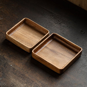 Walnut Wood Square <b>Tea</b> <b>Tray</b> Solid Wood Varnished Multifunction Storage <b>Tray</b> For <b>Tea</b> Set And Snacks - Product Image 3