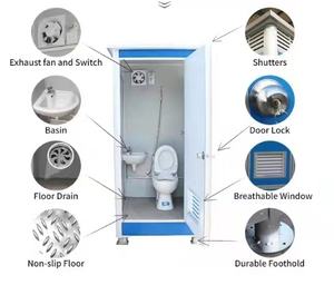 مرحاض حديث متنقل جاهز للقرفصاء/مقعد ، مرحاض متنقل ، مرحاض متنقل بسعر منخفض للشقق ، مادة ألواح شطائر مصنوعة - Product Image 4