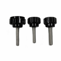 Custom M4 M5 M6 M8 M10 Thumb Screws Plastic Black Round Head Knurled Knob Grips Thumb Screws