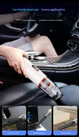 Mini aspirateur de voiture sans fil blanc, rechargeable, aspiration puissante, portable, pour usage professionnel/luxe, marque OEM