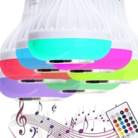 E27 12 watts Smart RGB sans fil haut-parleur musique jouer ampoule Dimmable LED ampoule avec télécommande