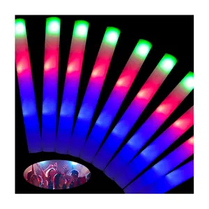 Rundes Material Solid Hard Promotion Led Glow Foam Sticks für Partys und Konzerte