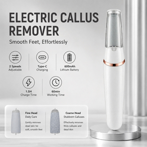 Removedor de Callos Eléctrico Recargable con 2 Cabezales de Pulido, Carga Tipo-C, Herramienta de Pedicura para Eliminar Piel Muerta de los Pies - Product Image 4