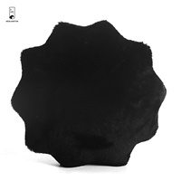 Coussin décoratif d'Halloween en fausse fourrure ultra douce avec broderie toile d'araignée noire pour canapé, lit et décoration de fête