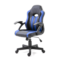Chaise de course pivotante pour enfants populaire Accoudoir ergonomique Petite chaise d'étude et de jeu avec cuir synthétique Beau style pour les jeunes