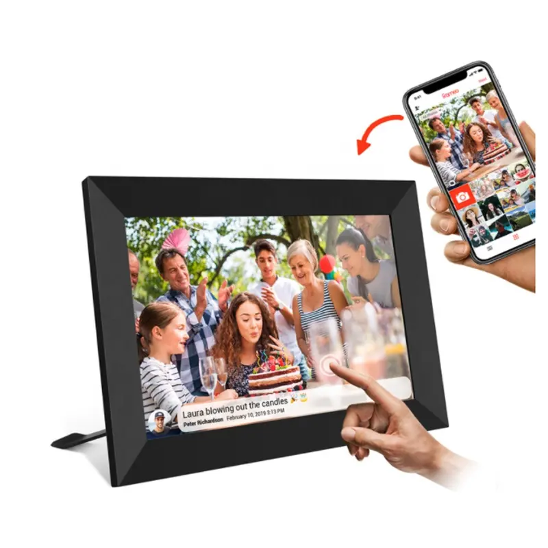 Touch Screen da 10 pollici Digital Picture/Photo Frame Cloud Wifi con App