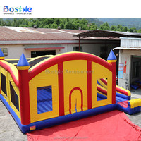 Location de fête Grande maison de rebond gonflable Toboggan gonflable Château plein d'entrain sautant en PVC commercial pour enfants Jeu en plein air
