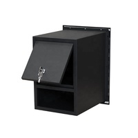 Boîte aux lettres murale antivol en acier inoxydable avec une capacité de 10 L pour la livraison de colis en extérieur
