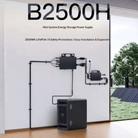 Mini Système Solaire pour Balcon 800W 1000W Kit de Panneaux Solaires avec Stockage de Batterie Système Solaire Plug and Play