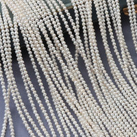 R.Gem. Environ 105 pièces par brin Mini perles près de perles de culture d'eau douce en vrac rondes 3.5-4mm pour bijoux à bricoler soi-même