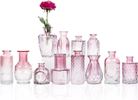 Petit vase de style nordique à couleurs personnalisables Mini vase en verre exquis de 4.5 pouces