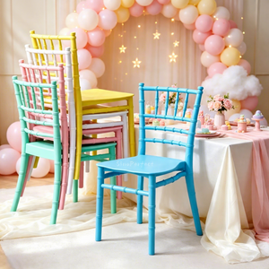 Sinoperfect Hotel Furniture White Wedding Event <b>Dining</b> <b>Stackable</b> Plastic Tiffanie Children Chiavari Kids <b>Chair</b> for Party - Product Image 3