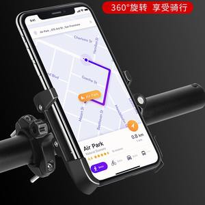 ที่วางโทรศัพท์สำหรับจักรยาน อลูมิเนียมอัลลอยด์ ฐานกระจกสีดำ สำหรับการขี่จักรยาน พร้อมระบบชาร์จและรองรับเสียง - Product Image 3