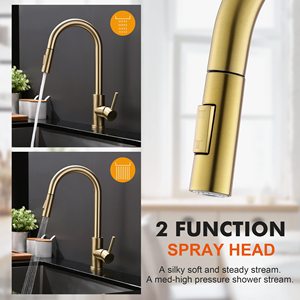 Brushed Gold <strong>Sprayer</strong> <strong>Faucet</strong> SUS 304 Stainless Steel <strong>Faucet</strong> With Hose Pull Down <strong>Utility</strong> Sink <strong>Faucet</strong> for Kitchen - Product Image 4