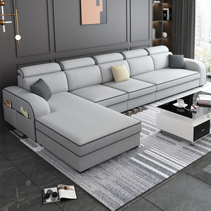 Nuovo arrivo <span class=keywords><strong>moderno</strong></span> divano in tessuto nordico senza lavaggio tessuto tecnico piccoli appartamenti Casual <span class=keywords><strong>soggiorno</strong></span> modulare staccabile - Product Image 3