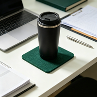 Sous-verres carrés en feutre de fibres chimiques, absorbants et antidérapants, de taille personnalisée, durables, pour bureau, bar et table – Vente en gros