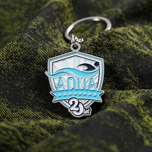 Llavero de metal de aleación de zinc esmaltado con logotipo personalizado de fábrica al por mayor, llaveros deportivos plateados con letras - Product Image 4