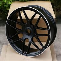 Jantes en alliage Spoke noir mat avec lèvre usinée, 18-22 pouces, 5x112/130 PCD, jantes personnalisées pour Porsche Cayenne, BMW X5, Mercedes GLE