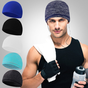 Summer Cycling Ice Silk Cap Men's Breathable Inner Hat Outdoor UV Protection Sports Cap Solid Color - Product Image 1