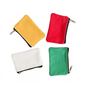 8230930 Wholesale mini pure color simple cotton fabric embroidery canvas coin purse