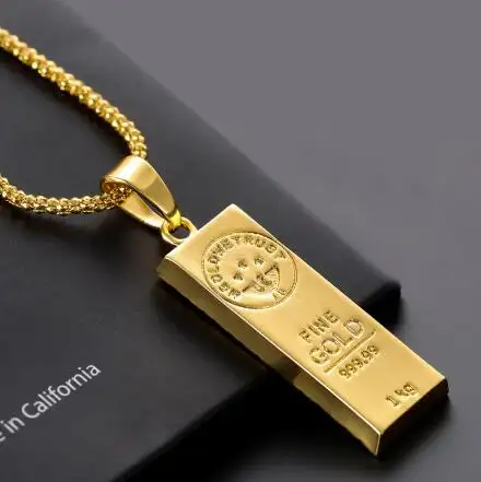 New MGOLD WE TRUST gold hip hop pendant men's charm ice out necklace jewelry