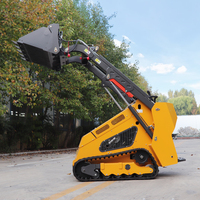 Prodotto Più Venduto 2026 Somate Mini Skid Steer con Benna, Caricatore Frontale, Mini Skid Steer per Agricoltura, Skid Steer Cingolato
