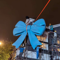 Sculpture géante en fibre de verre en forme de nœud, grande statue de nœud en ruban pour la décoration de façade de magasin de détail, bâtiment commercial