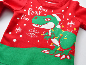Nouveau Noël Jacquard <span class=keywords><strong>Pull</strong></span> Elk Enfants Chandails Tricotés À Manches Longues Enfants Garçons Filles De Noël Père Noël Chandails Automne Hiver - Product Image 4