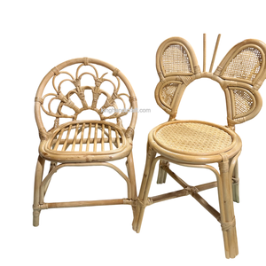 Silla Infantil de Ratán Hecha a Mano al por Mayor para Fiestas de Cumpleaños, Muebles Infantiles de Mimbre Natural Ecológicos - Product Image 2