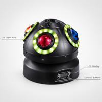 Projecteur de scène LED laser RVBW à tête mobile, effet stroboscopique, pour DJ, modèle Nebula Ship