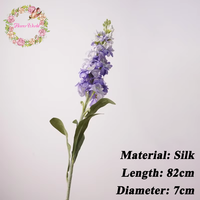 Fleur artificielle de jacinthe à longue tige, fleur artificielle de delphinium pour décoration de mariage, violet