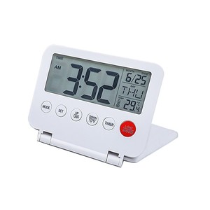 Portable Folding Desktop Electronic Alarm <b>Clock</b> With Temperature Display For Travel And Gift Use - Product Image 4