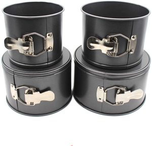 Juego de sartenes pequeñas y <span class=keywords><strong>altas</strong></span> <span class=keywords><strong>para</strong></span> tarta de queso, sartén antiadherente a prueba de fugas, sartenes extraíbles <span class=keywords><strong>para</strong></span> hornear, 12cm/14cm/16cm/18cm/10,5 cm - Product Image 4