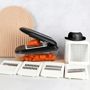 Multifunctional Kitchen Tool Plastic Onion Dicer Cutter Progressive Slicer with Container Potato Grating Vegetable Chopping