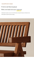 Fauteuil en bois massif MULIGNA avec dossier à lattes et accoudoirs plats – Mobilier contractuel pour restaurant, salon, club, hôtel – Vente en gros