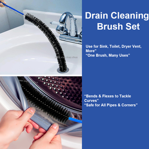 Kit <span class=keywords><strong>de</strong></span> nettoyage <span class=keywords><strong>de</strong></span> conduit <span class=keywords><strong>de</strong></span> sèche-linge domestique, accessoire d'<span class=keywords><strong>aspirateur</strong></span>, brosse à peluches fine pour l'élimination des peluches obstruées - Product Image 1