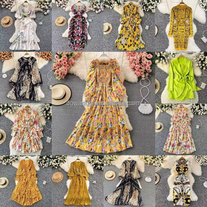 Venta al por mayor de ropa de mujer de moda de verano clásico bordado y transpirable plisado vestidos <span class=keywords><strong>precio</strong></span> bajo con diseño de estampado floral - Product Image 3