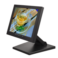 Monitor de Pantalla Táctil LCD USB de 10 Pulgadas, Monitor de Pantalla Táctil Resistiva LED TFT Cuadrado de 10.4 Pulgadas
