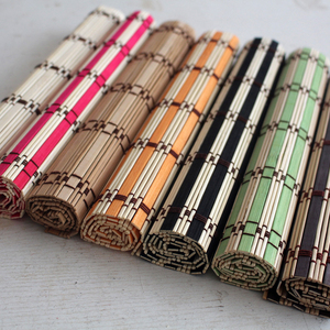 Manteles individuales resistentes al calor <span class=keywords><strong>de</strong></span> tejido grueso personalizado, alfombrilla para cocina, alfombrilla antideslizante <span class=keywords><strong>de</strong></span> bambú para té, alfombrillas para mesa <span class=keywords><strong>de</strong></span> comedor - Product Image 1