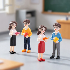 Figuras de Maestros en Miniatura de Plástico para el Día del Maestro, Adornos de Escritorio para Decoración de Escenas en Miniatura - Product Image 1