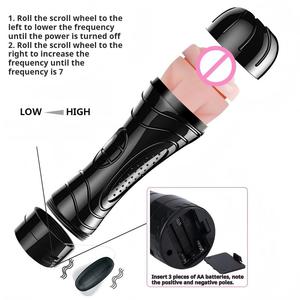 Potente Masturbador Masculino Automático Vibrador, Copa de TPE con Diseño Realista de Avión, Seguro para la Piel, Fácil de Limpiar, Juguete Sexual para Hombre, Venta al por Mayor, Funciona con Batería - Product Image 2